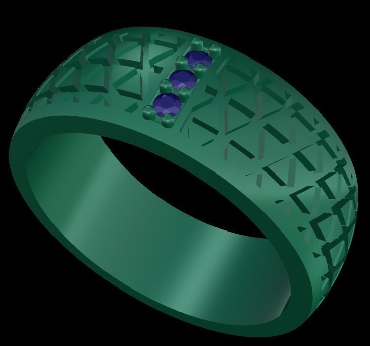 20 ring jewelry 3D model Low-poly 3D model_2