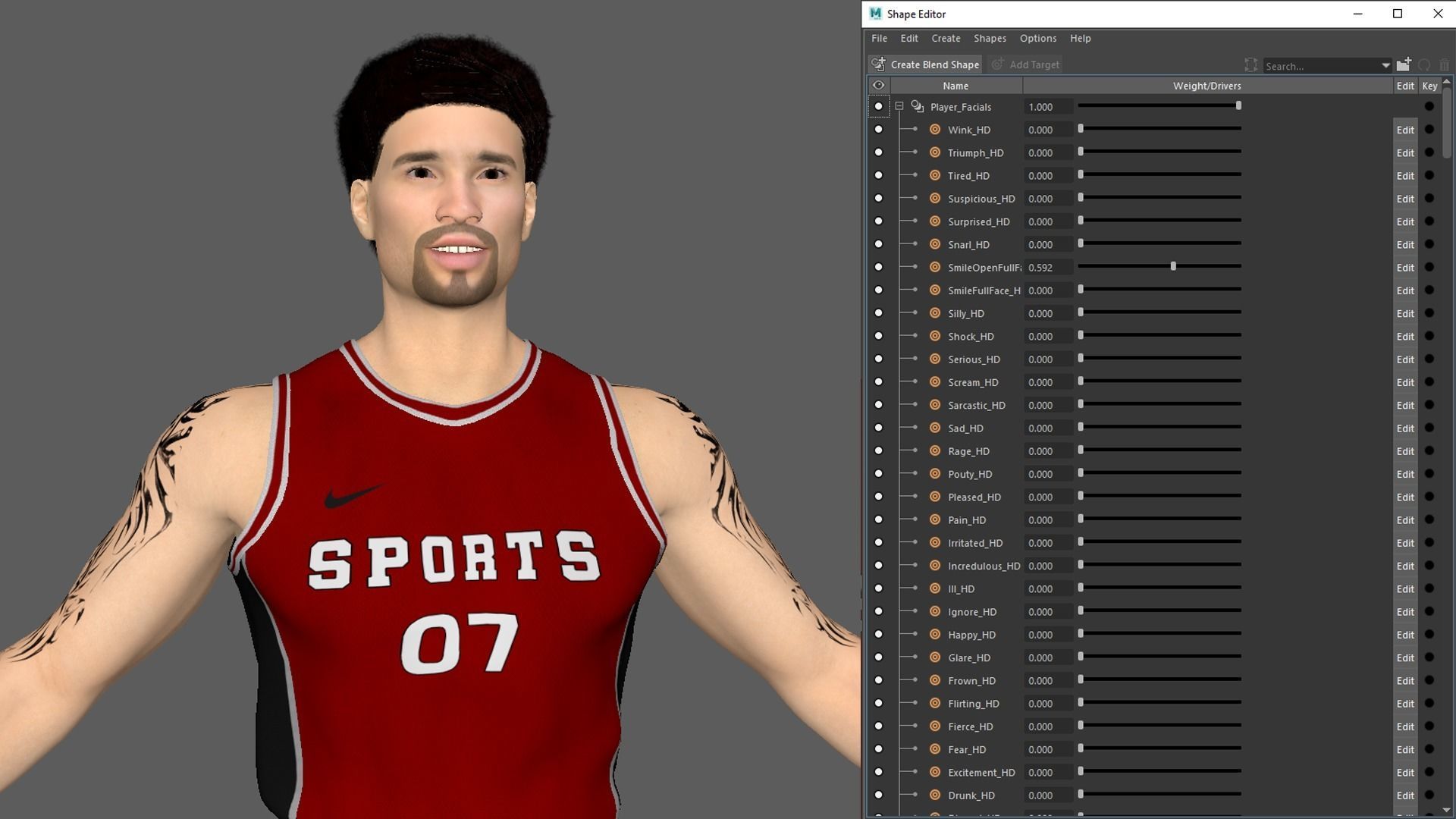 Basketball Player Red Player 04 3D model_7