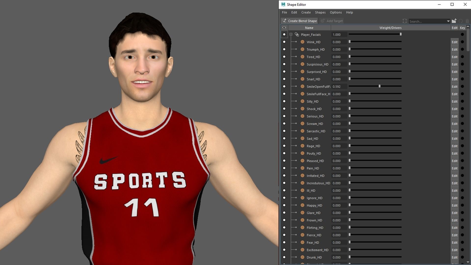 Basketball Player Red Player 05 3D model_7