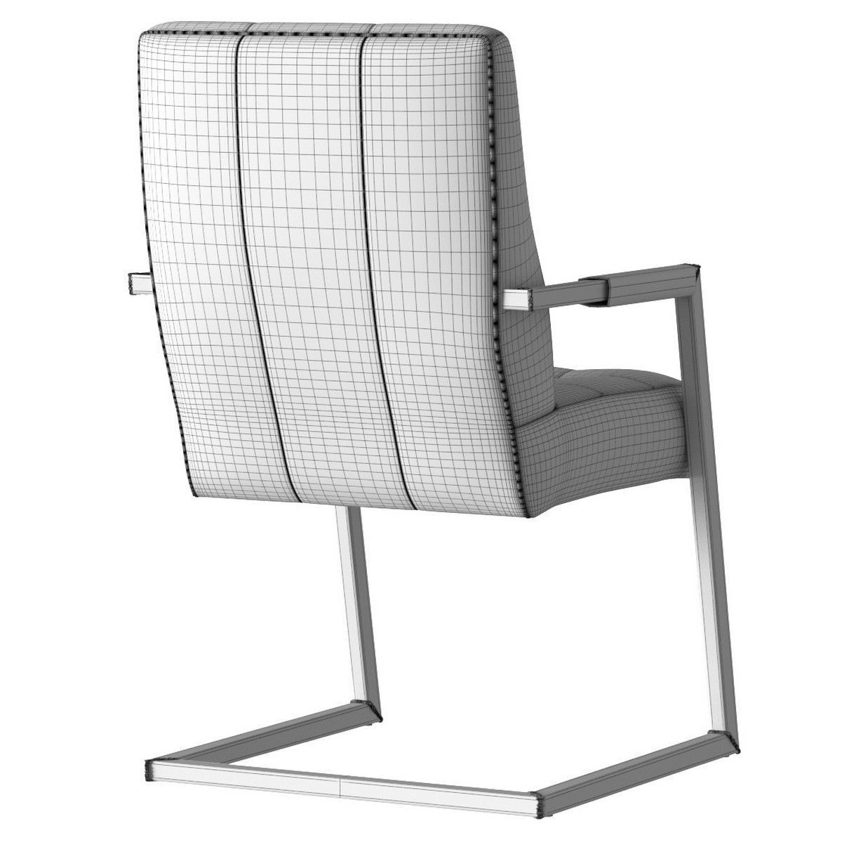 Sergio armchair by PMP furniture Low-poly 3D model_3