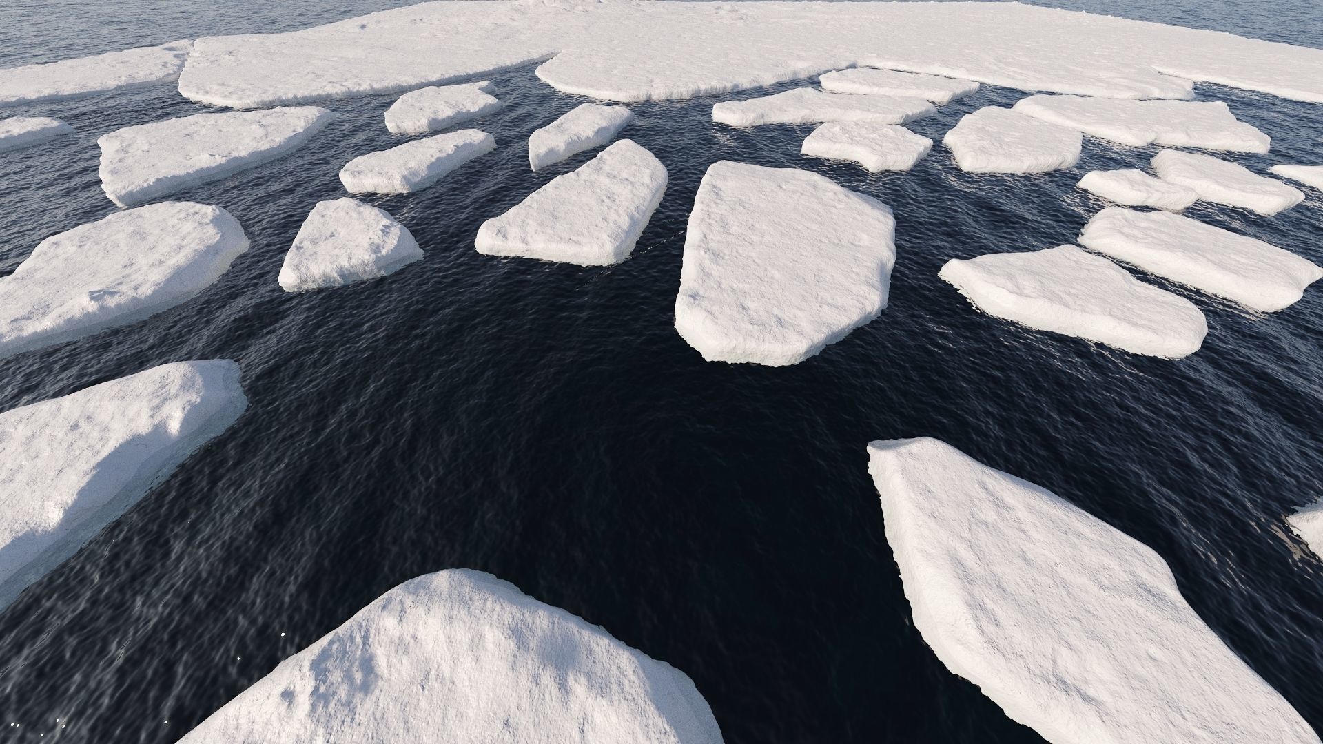 Glacier low poly ice cube Low-poly 3D model_6