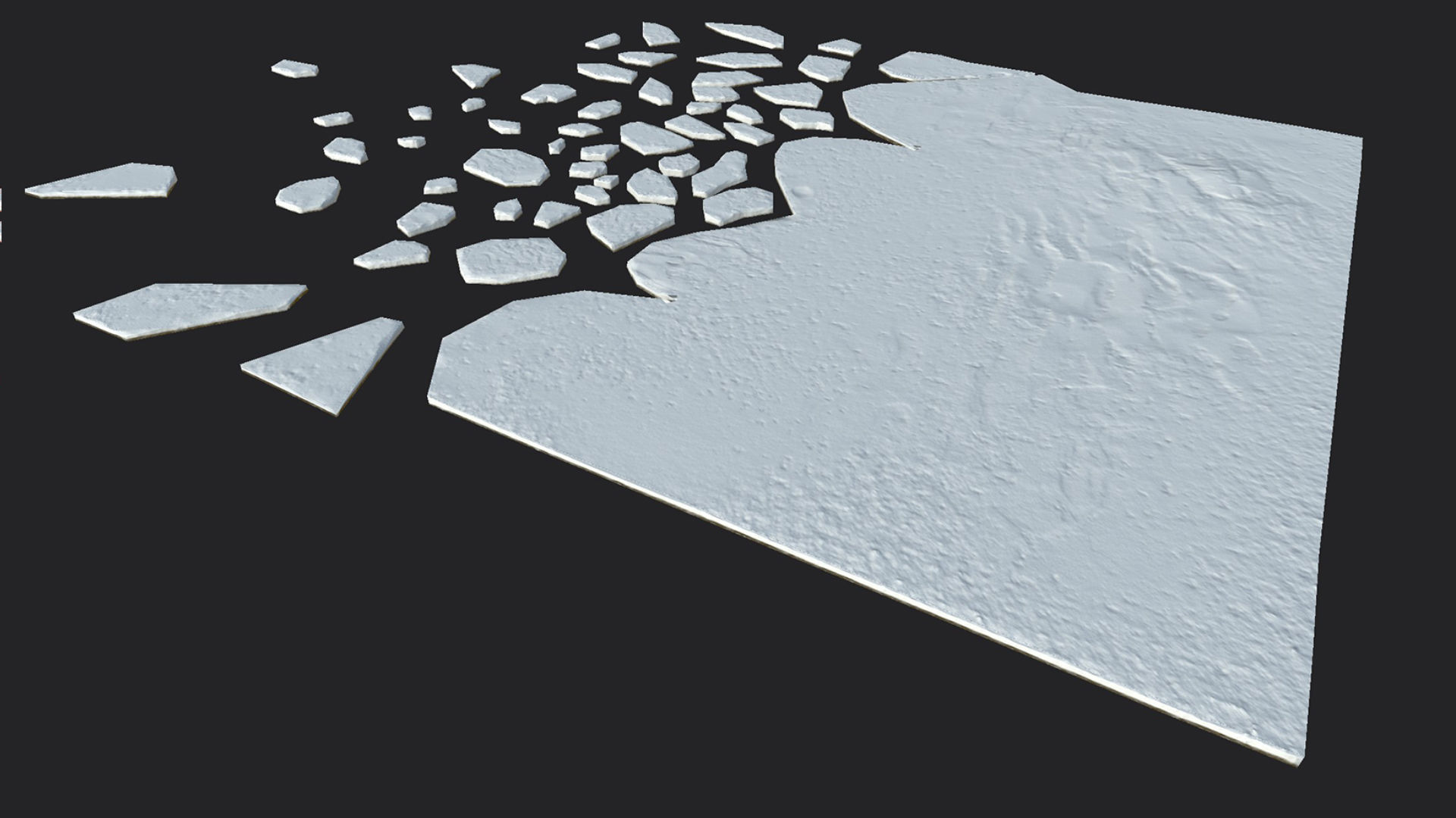 Glacier low poly ice cube Low-poly 3D model_10
