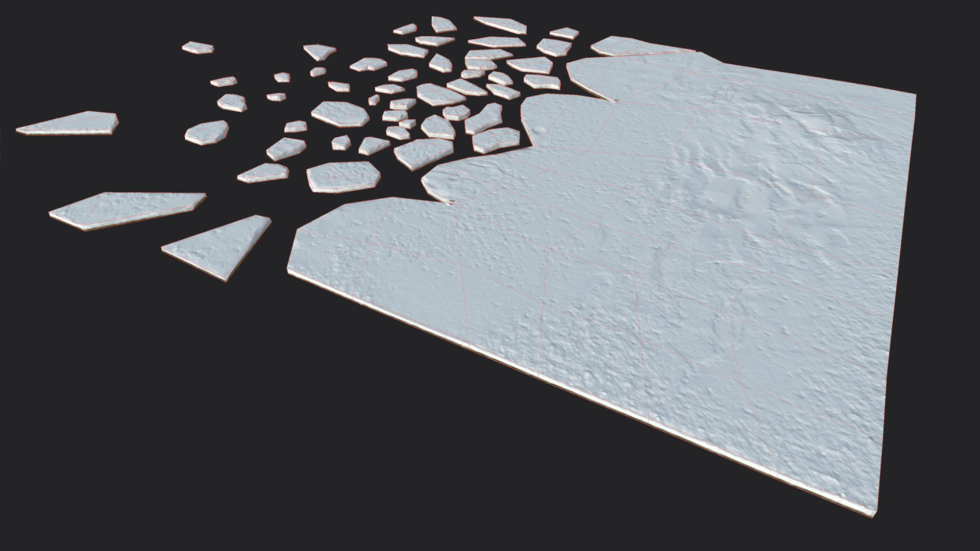 Glacier low poly ice cube Low-poly 3D model_9