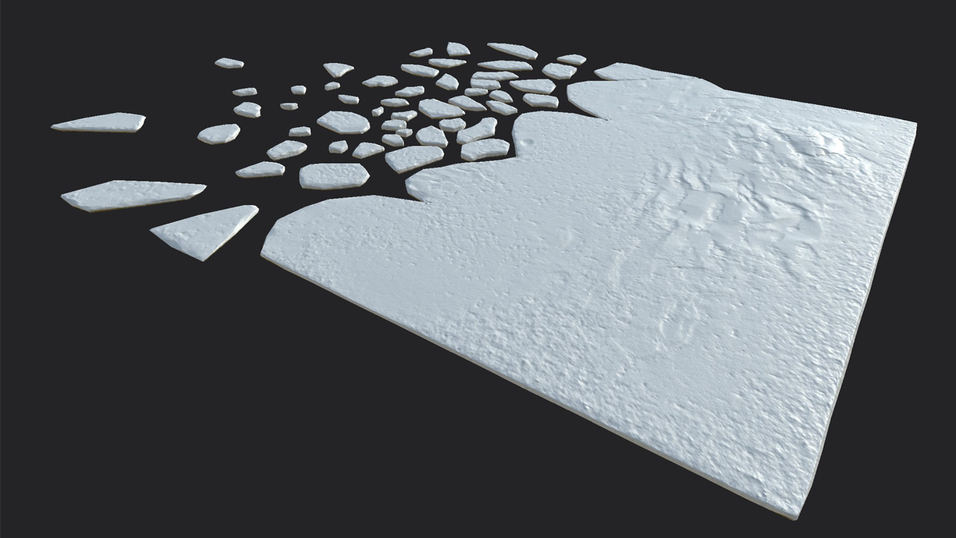 Glacier low poly ice cube Low-poly 3D model_14