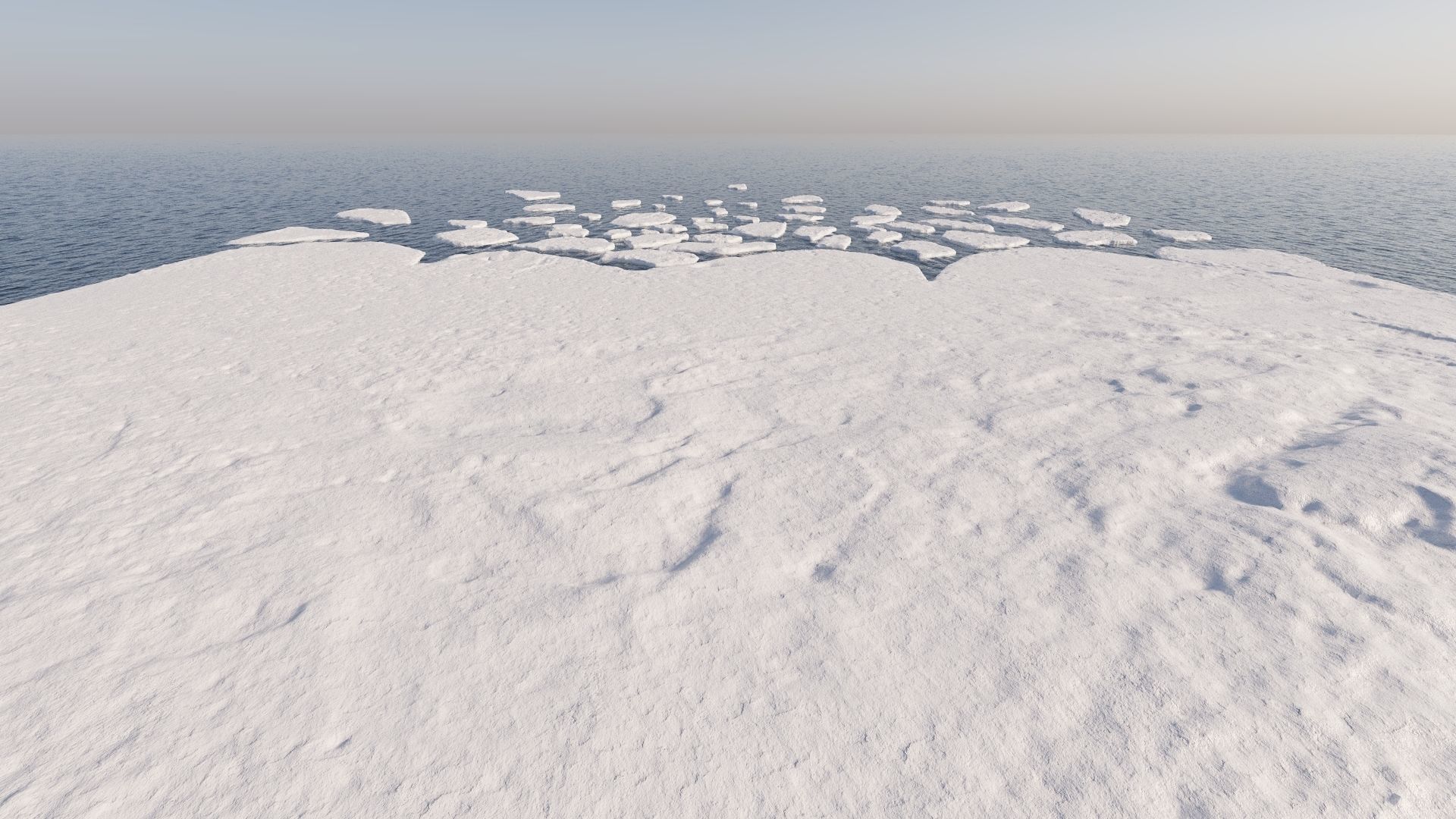 Glacier low poly ice cube Low-poly 3D model_8