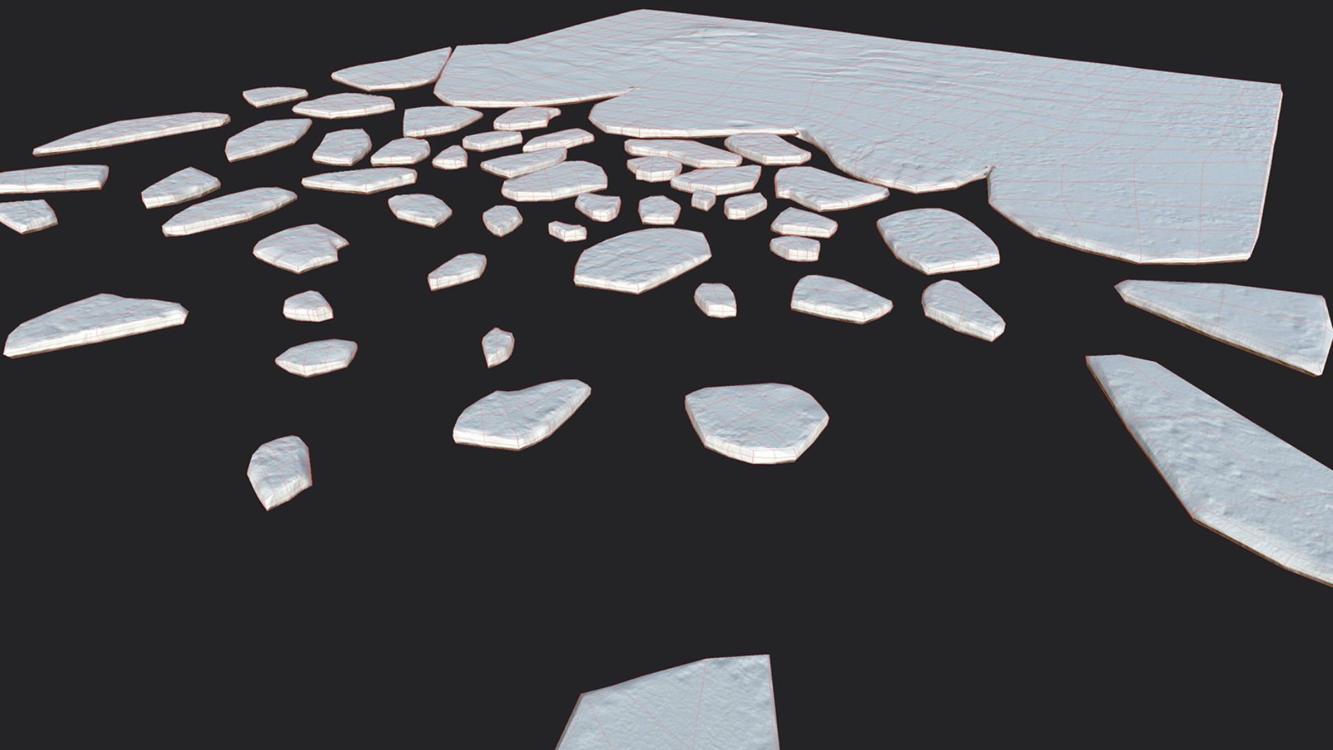 Glacier low poly ice cube Low-poly 3D model_11