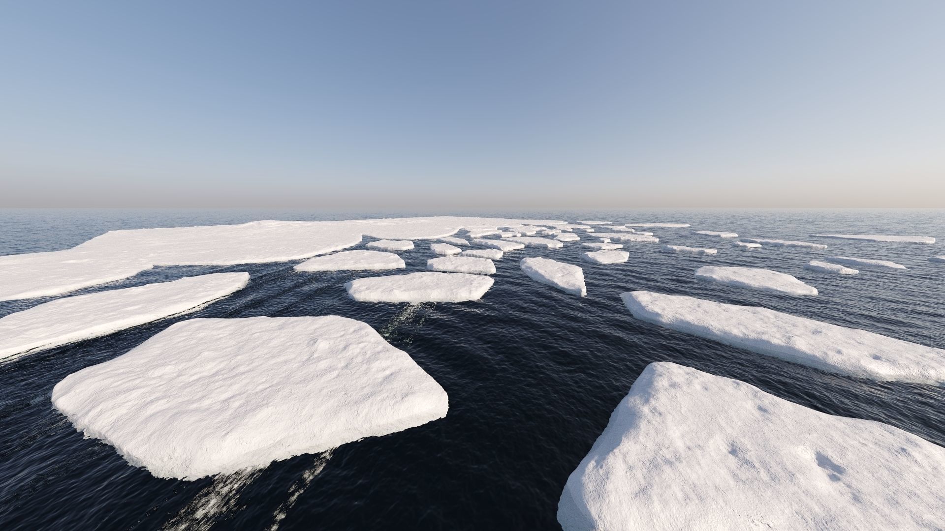 Glacier low poly ice cube Low-poly 3D model_2