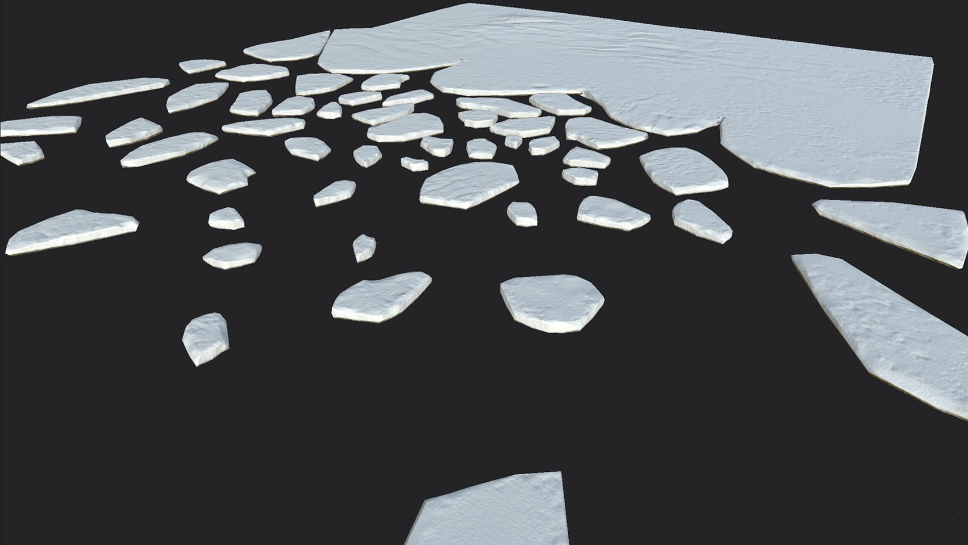 Glacier low poly ice cube Low-poly 3D model_12