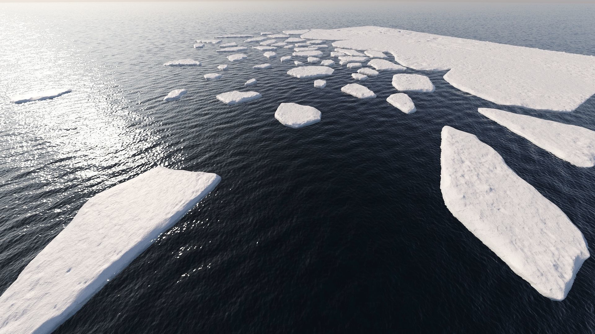 Glacier low poly ice cube Low-poly 3D model_7