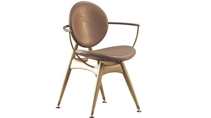 Circle Dining Chair 3D model 7