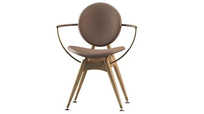 Circle Dining Chair 3D model 5