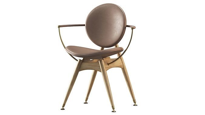 Circle Dining Chair 3D model 4