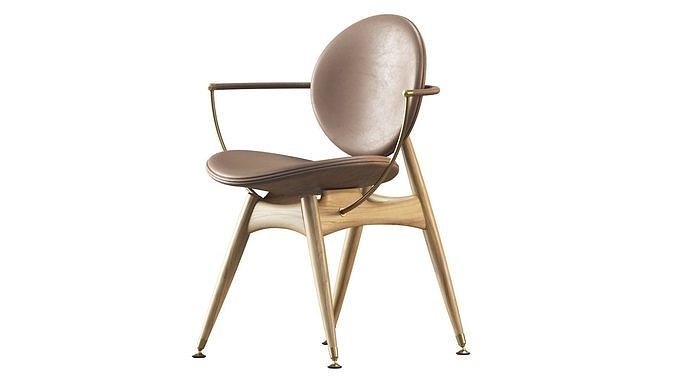 Circle Dining Chair 3D model 2