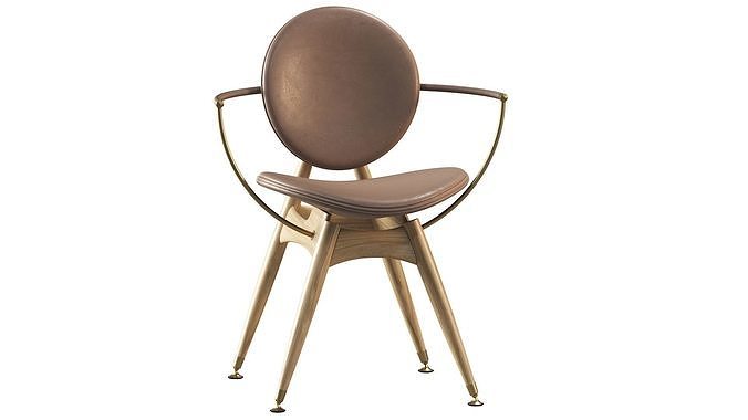 Circle Dining Chair 3D model 6