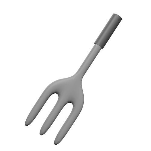 Fork 3D Model garden Low-poly 3D model