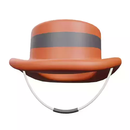 Hat 3D Model orange top