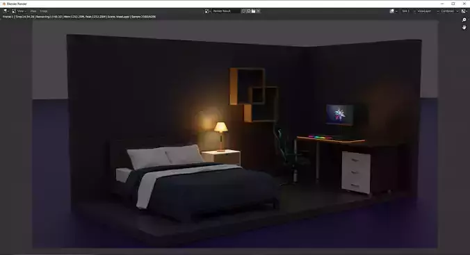 3d room scene