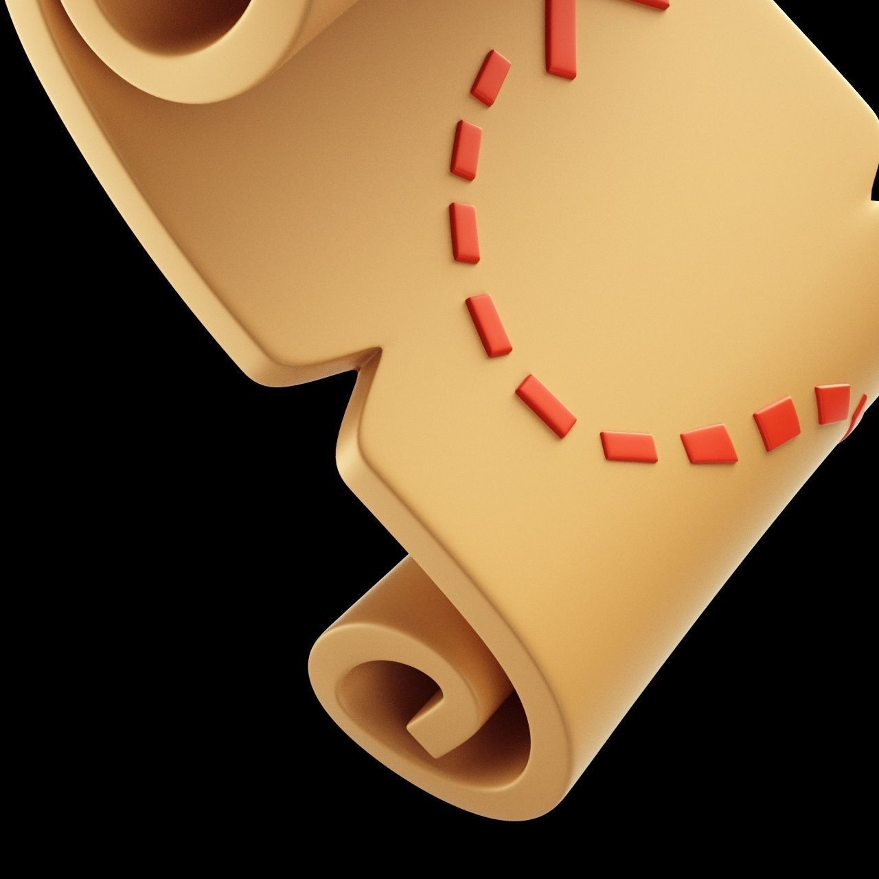 Game icon Parchment 3D model | CGTrader