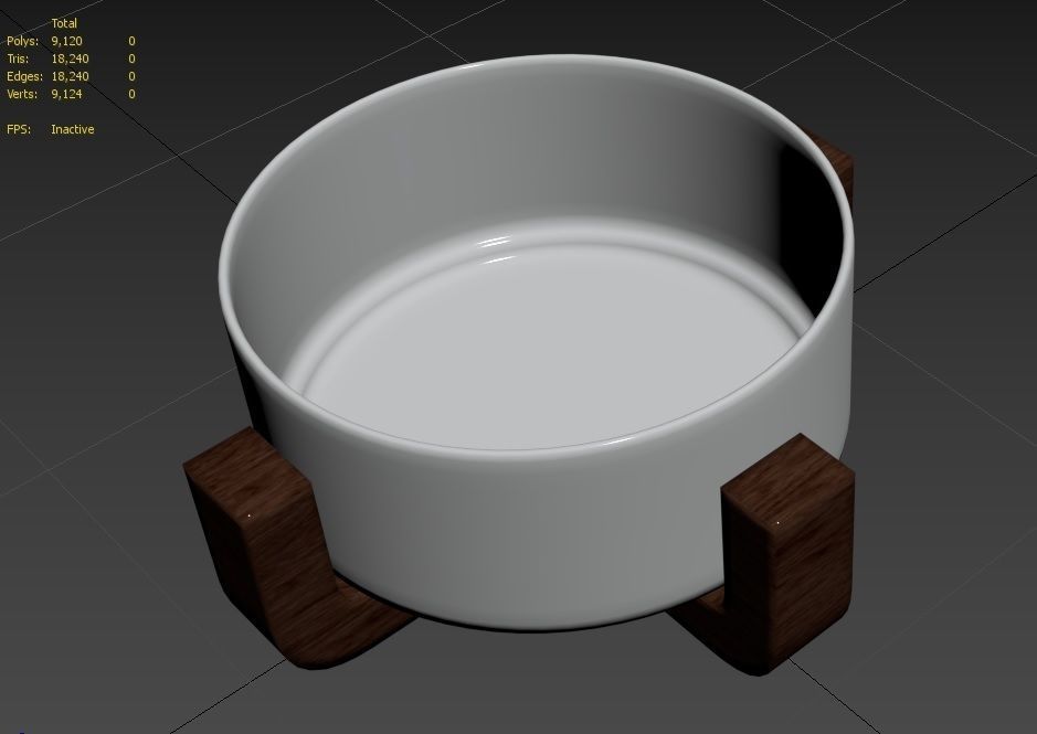 Pet Bowl M14 Low-poly 3D model_10