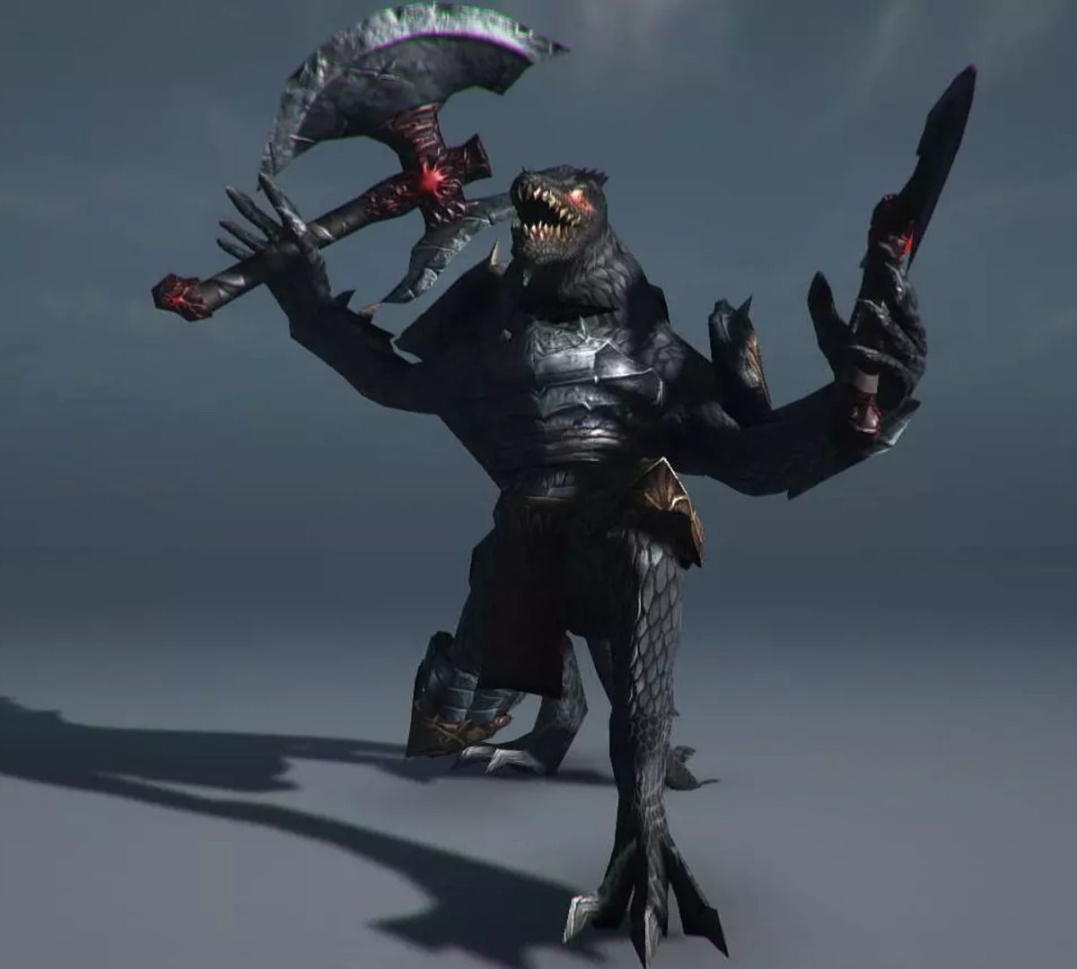 Lizardman Monster 3D Animated model 3D model_6