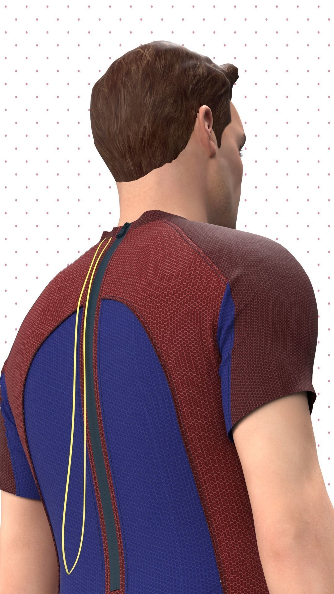 Mens Swimwear Rigged Model Low-poly 3D model_3