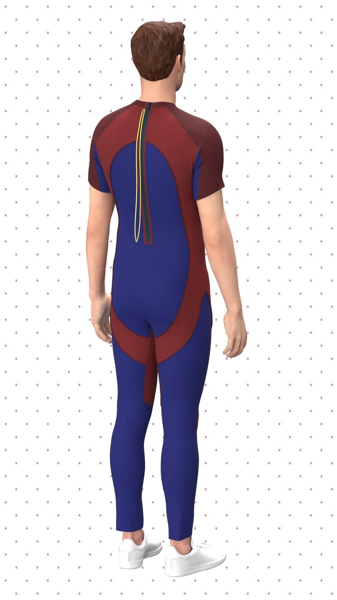 Mens Swimwear Rigged Model Low-poly 3D model_2