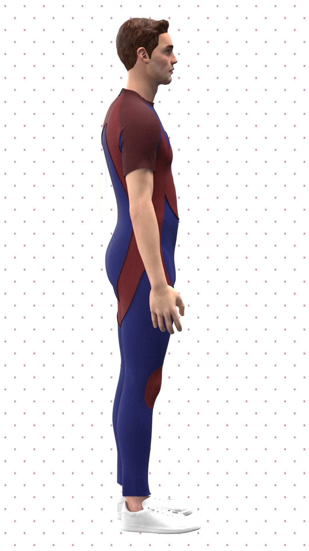 Mens Swimwear Rigged Model Low-poly 3D model_6