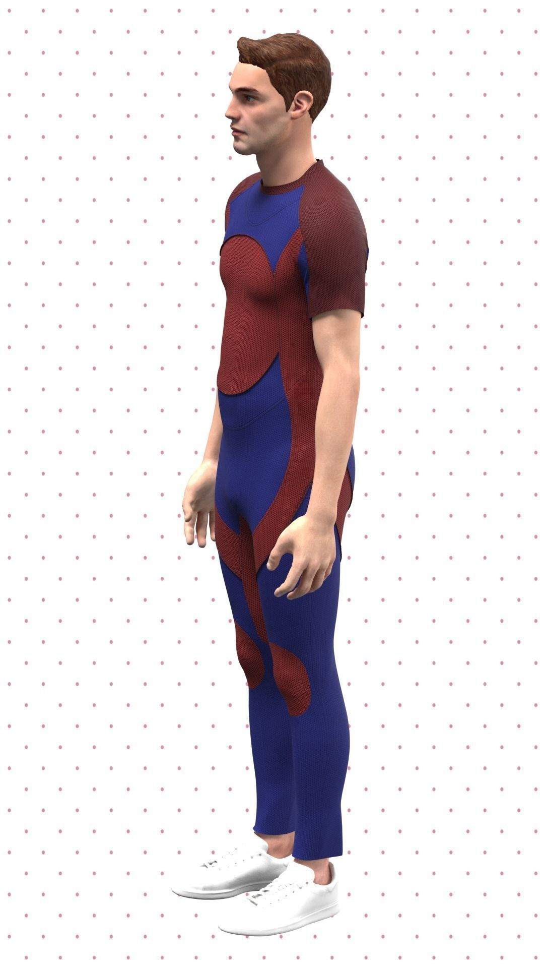 Mens Swimwear Rigged Model Low-poly 3D model_7