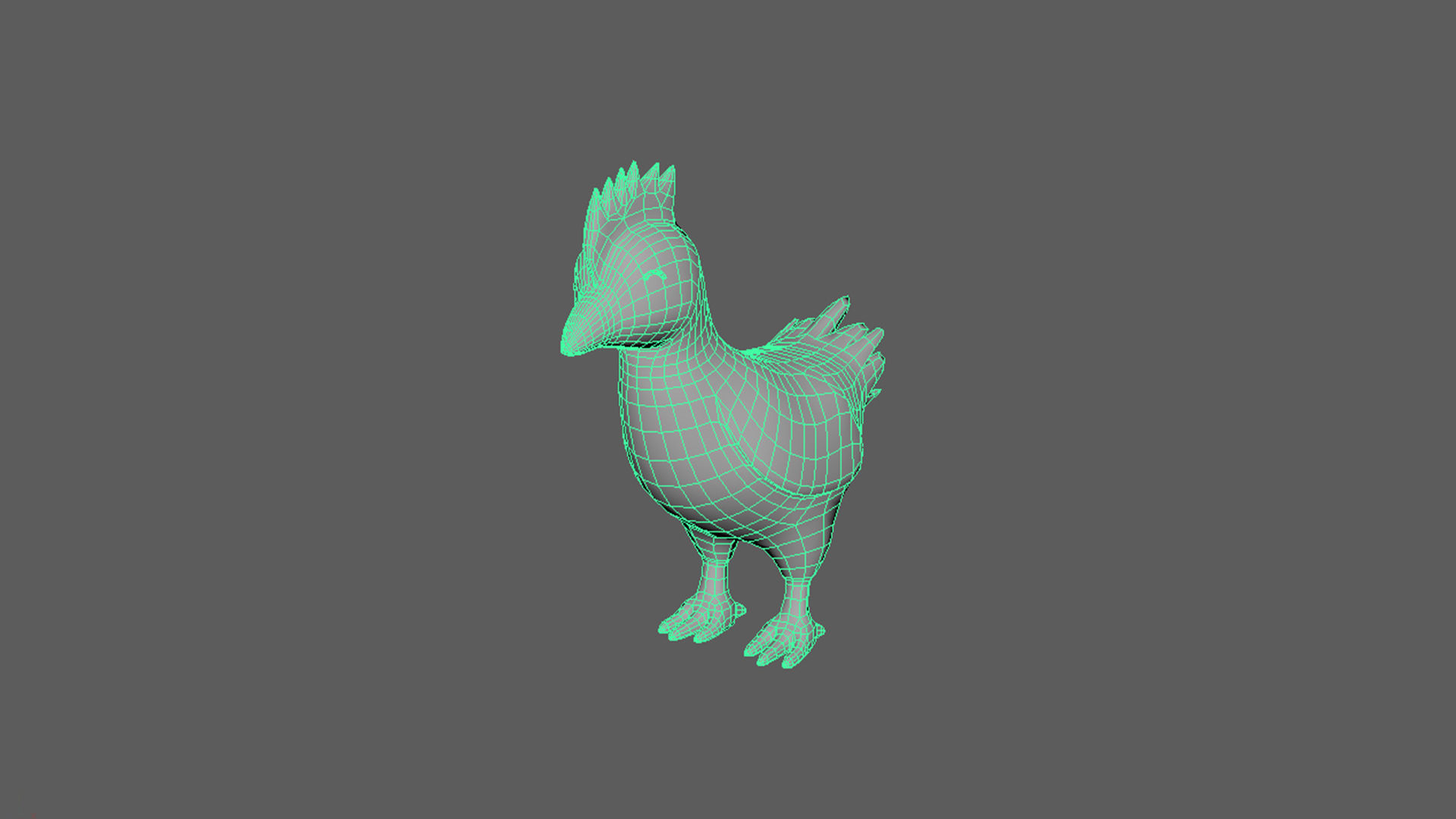 Chicken - cartoon style Low-poly 3D model_8