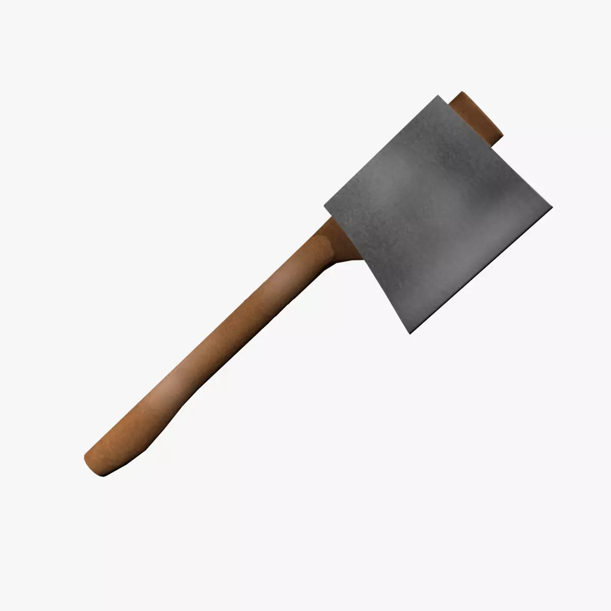 One-handed ax Low-poly 3D model_0