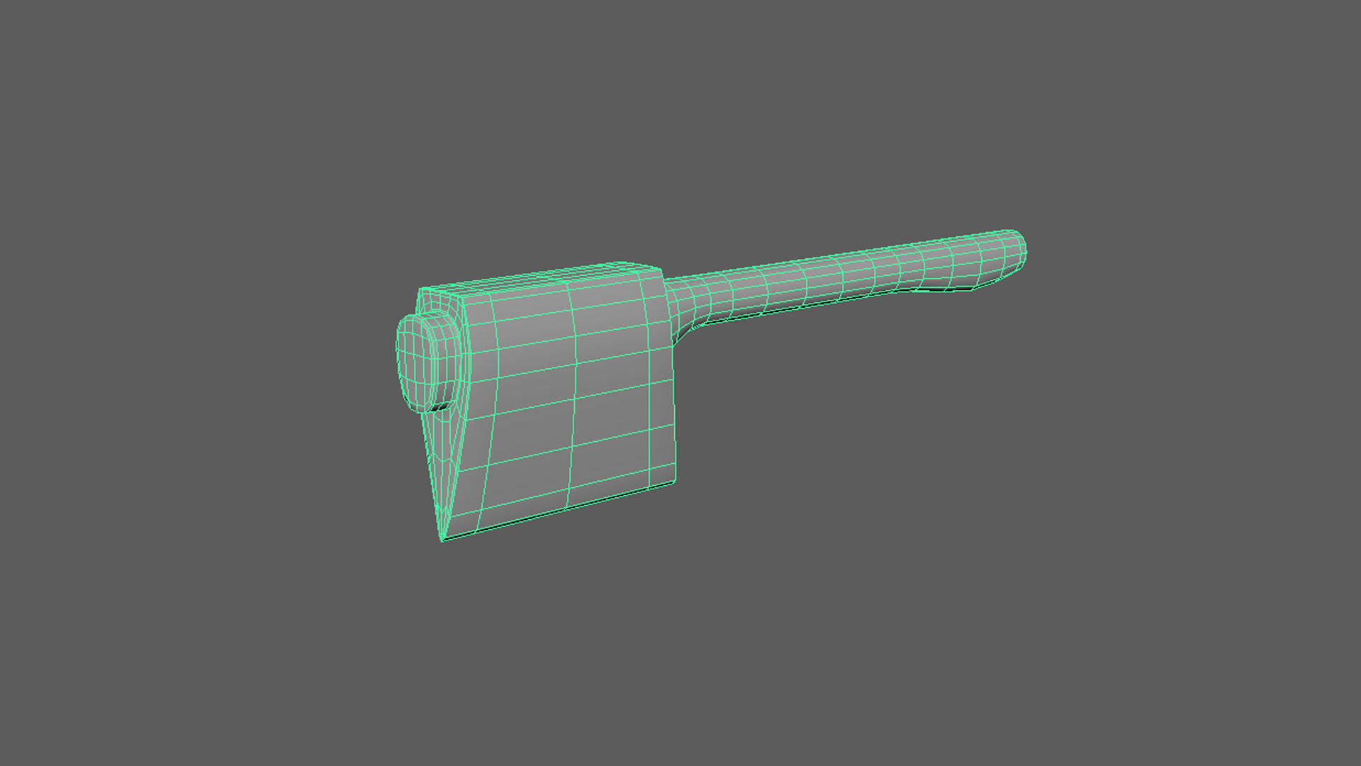 One-handed ax Low-poly 3D model_6