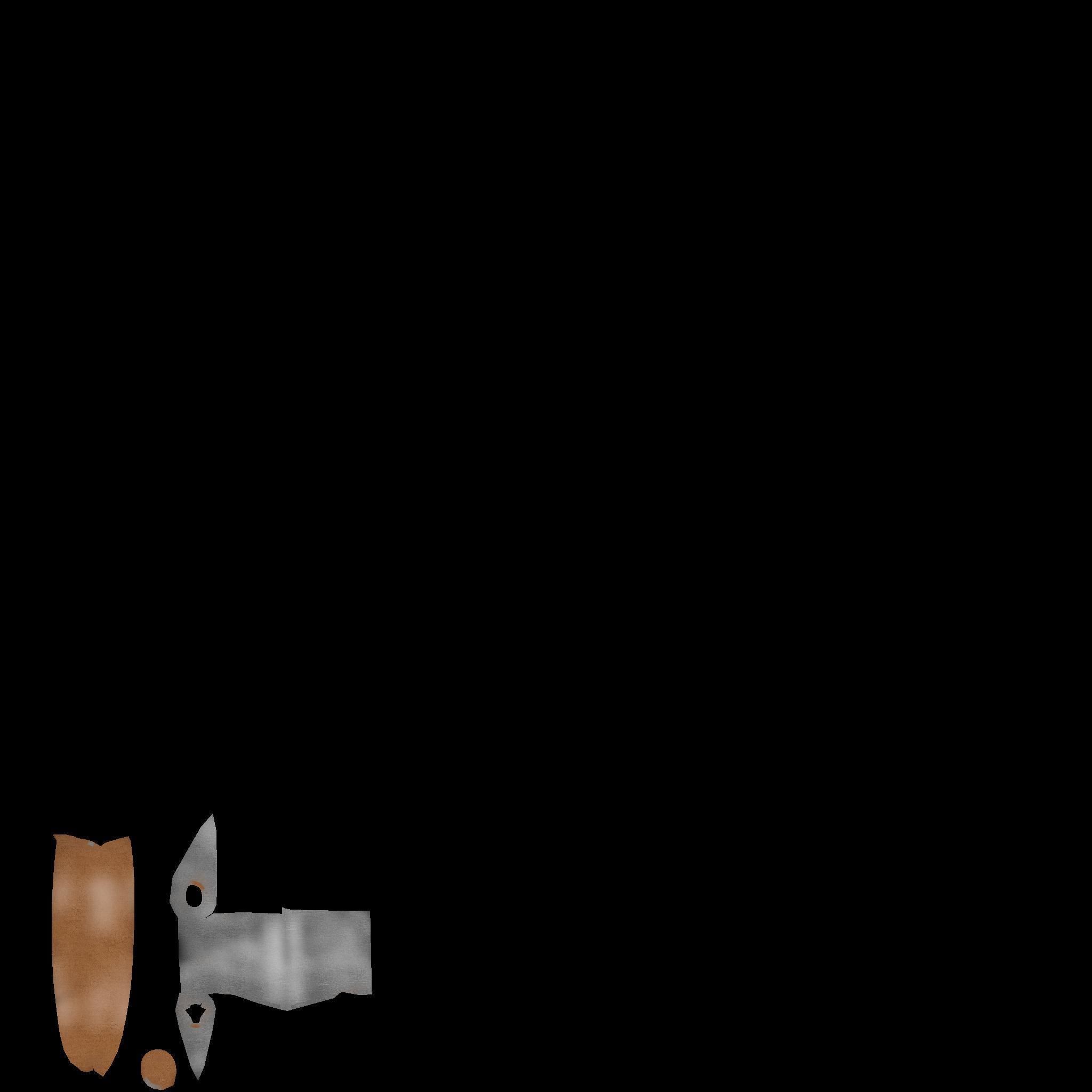 One-handed ax Low-poly 3D model_7