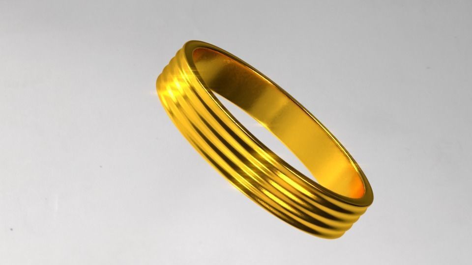 Ring collcetion wave style 3D print model_14