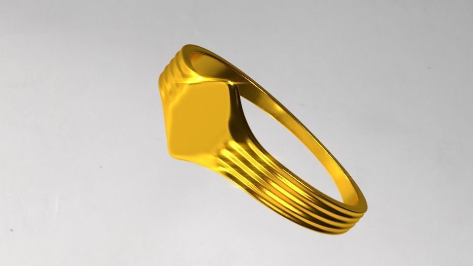 Ring collcetion wave style 3D print model_12