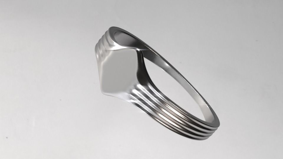 Ring collcetion wave style 3D print model_15
