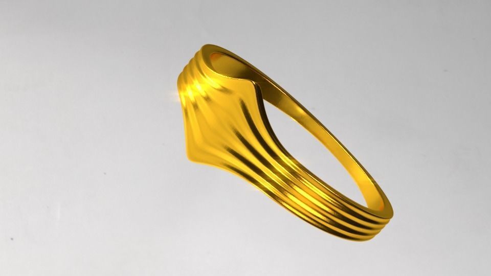 Ring collcetion wave style 3D print model_8