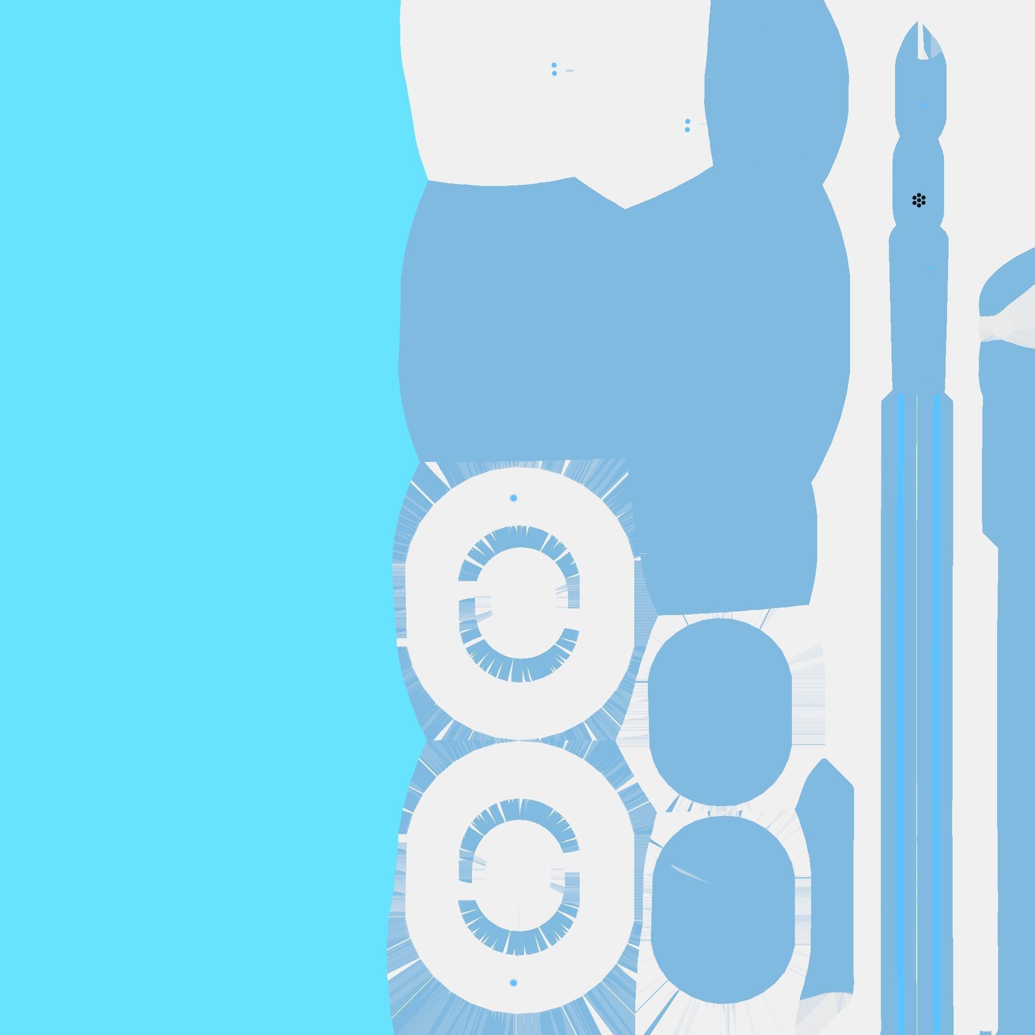 SciFi Glasses H01 White Blue - Character Design Fashion Low-poly 3D model_24