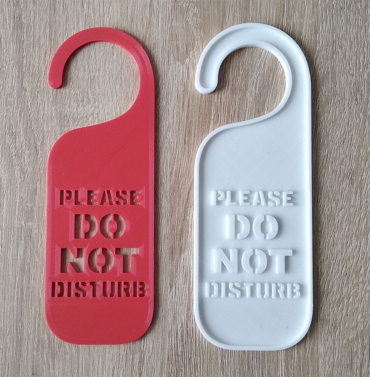 Printable Do Not Disturb Door Hanger-SET 1 3D print model_2
