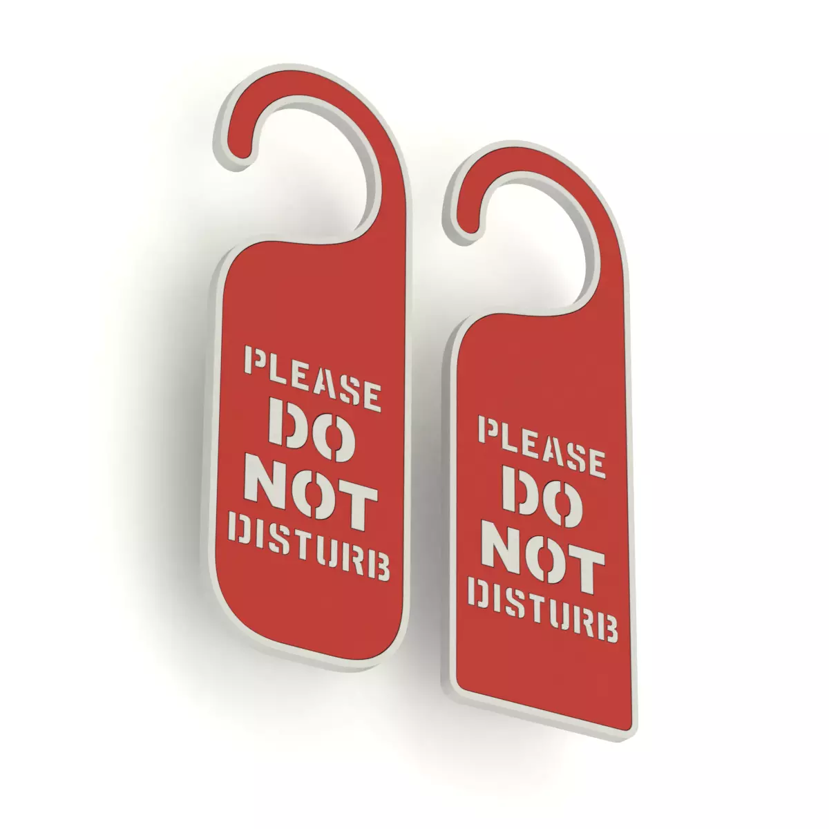 Printable Do Not Disturb Door Hanger-SET 1 3D print model_0