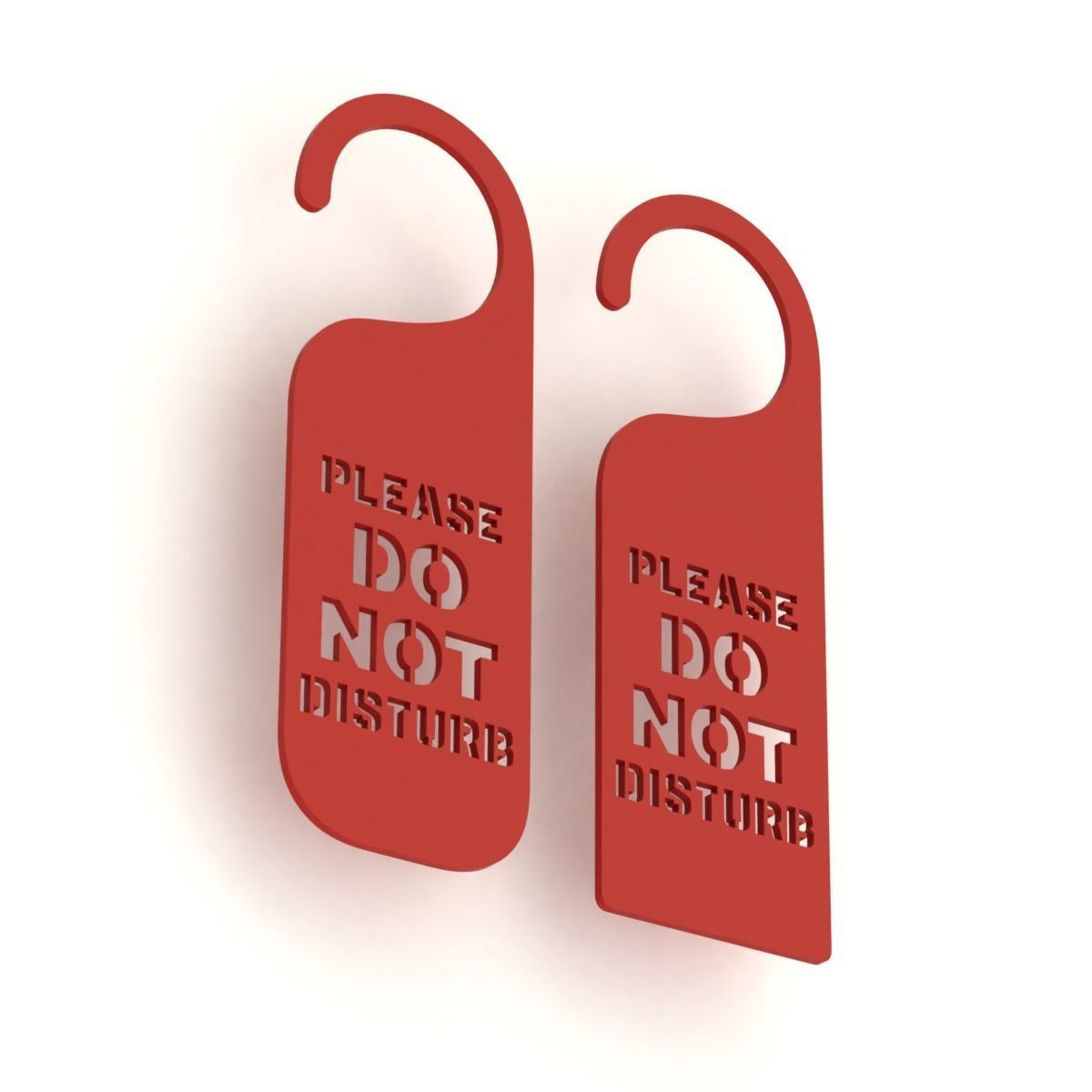 Printable Do Not Disturb Door Hanger-SET 1 3D print model_5
