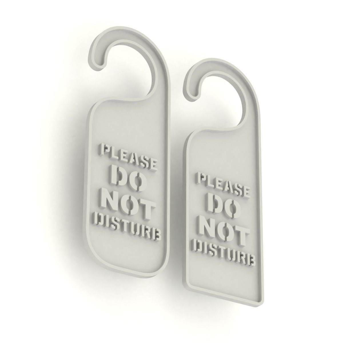 Printable Do Not Disturb Door Hanger-SET 1 3D print model_4