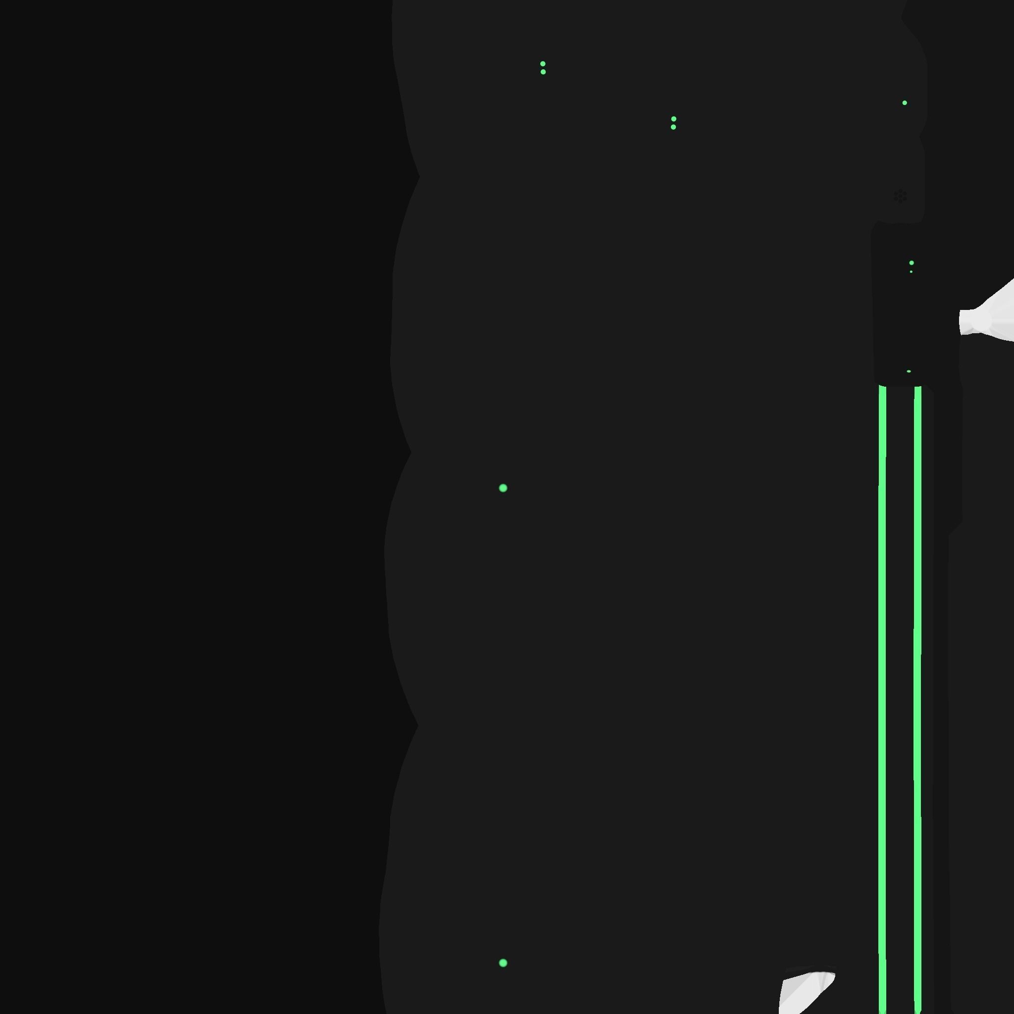 SciFi Glasses H02 Black Green - Character Design Fashion Low-poly 3D model_24