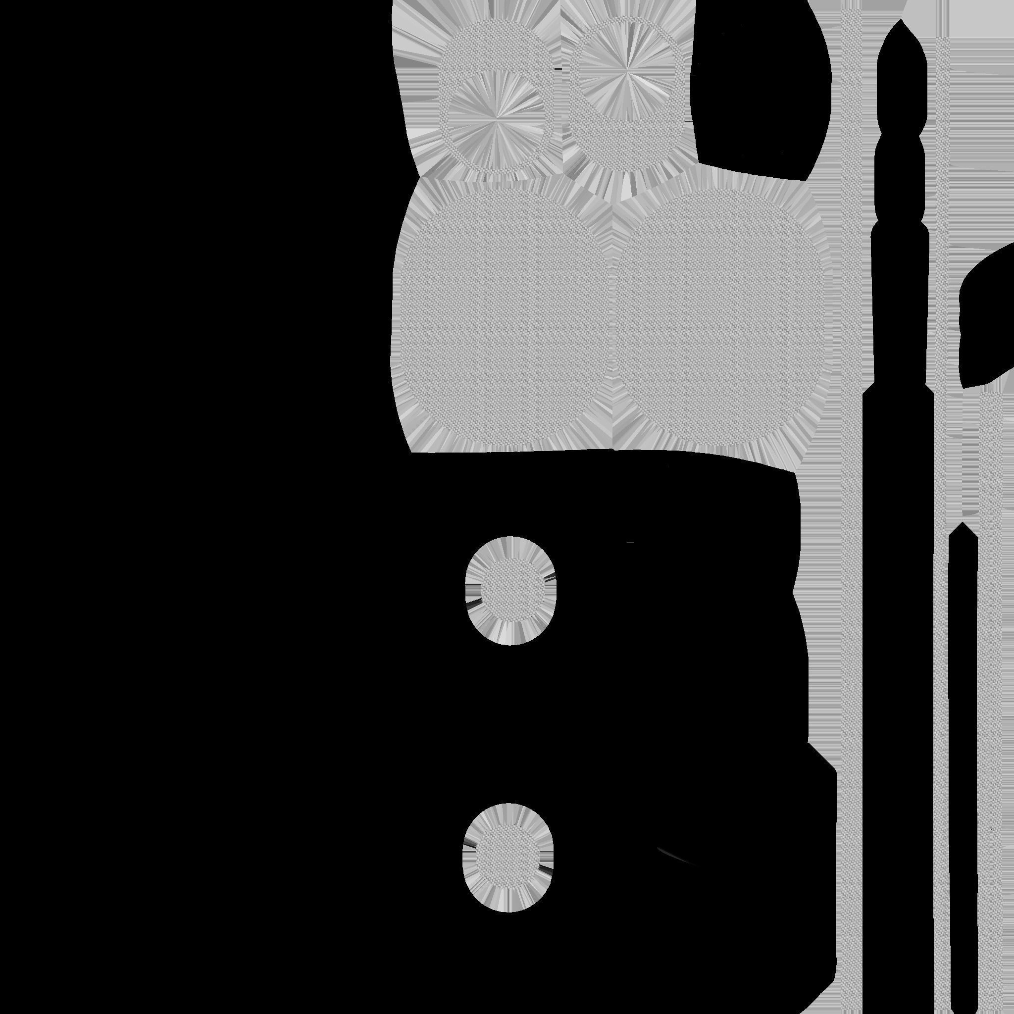 SciFi Glasses H02 Black Green - Character Design Fashion Low-poly 3D model_23