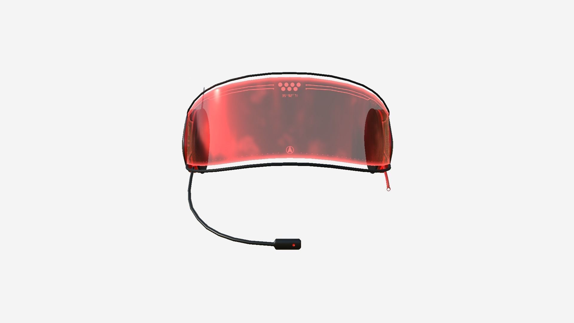 SciFi Glasses H03 Red - Character Design Fashion Low-poly 3D model_1