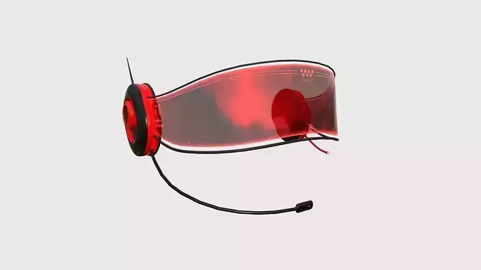 SciFi Glasses H03 Red - Character Design Fashion Low-poly 3D model