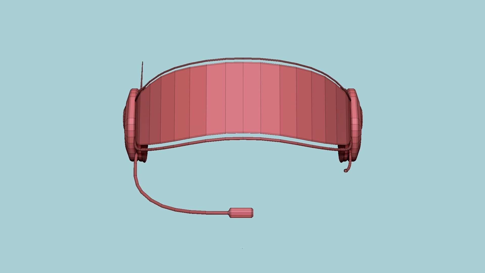 SciFi Glasses H03 Red - Character Design Fashion Low-poly 3D model_18