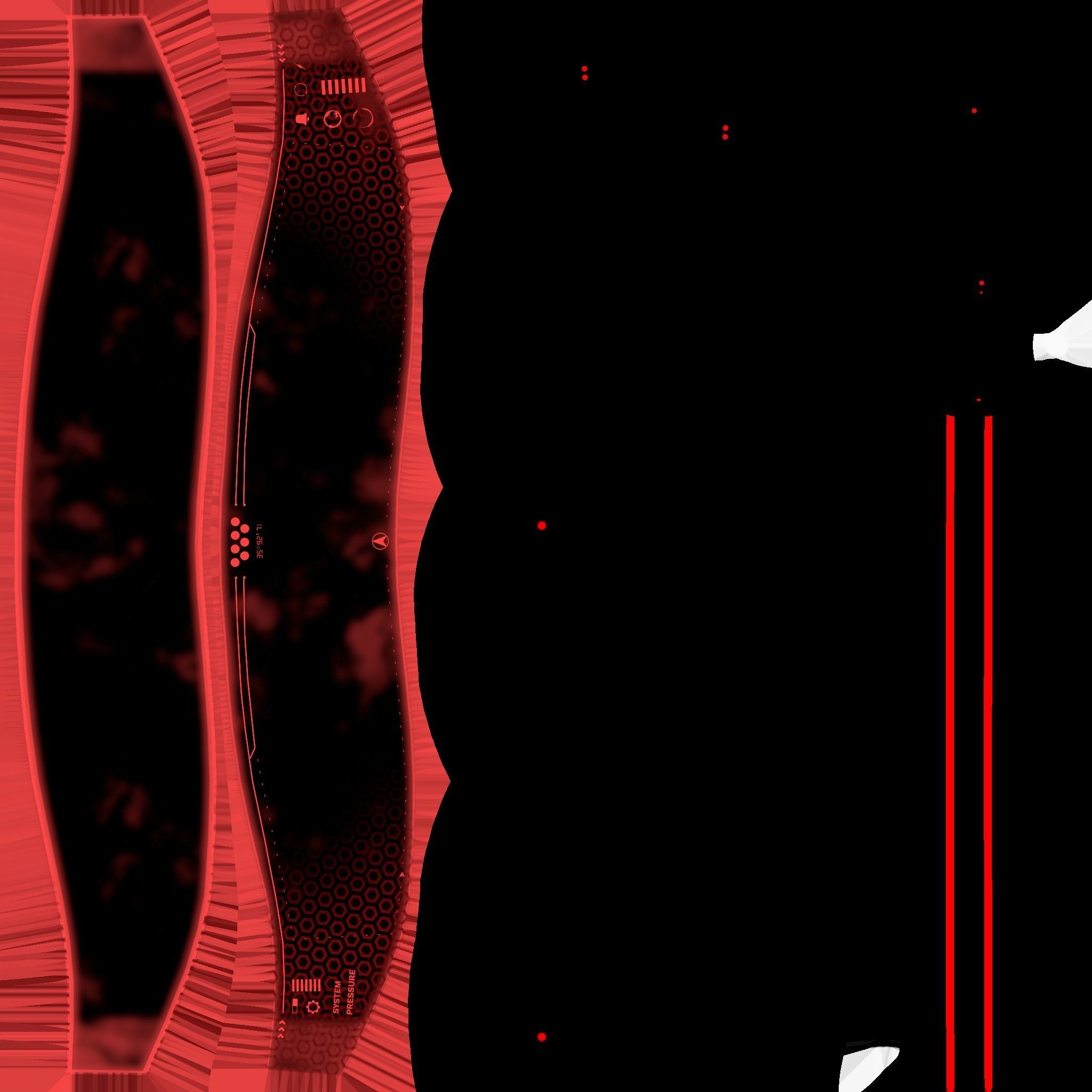 SciFi Glasses H03 Red - Character Design Fashion Low-poly 3D model_25