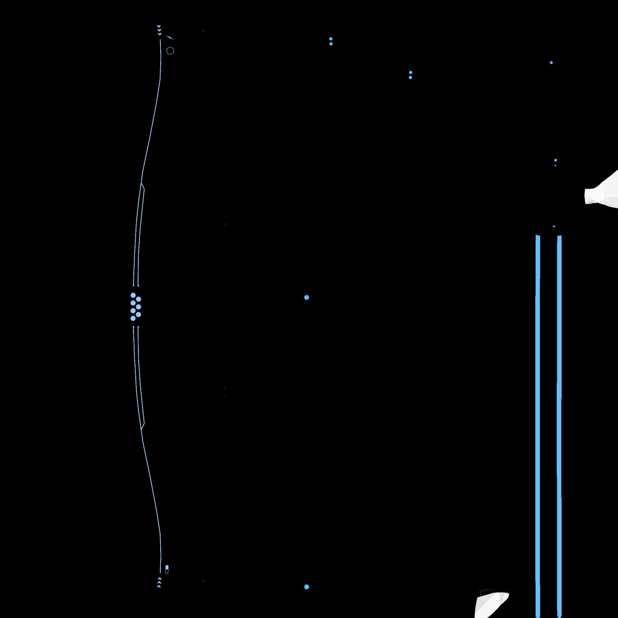 SciFi Glasses H04 Black Grid - Character Design Fashion Low-poly 3D model_25