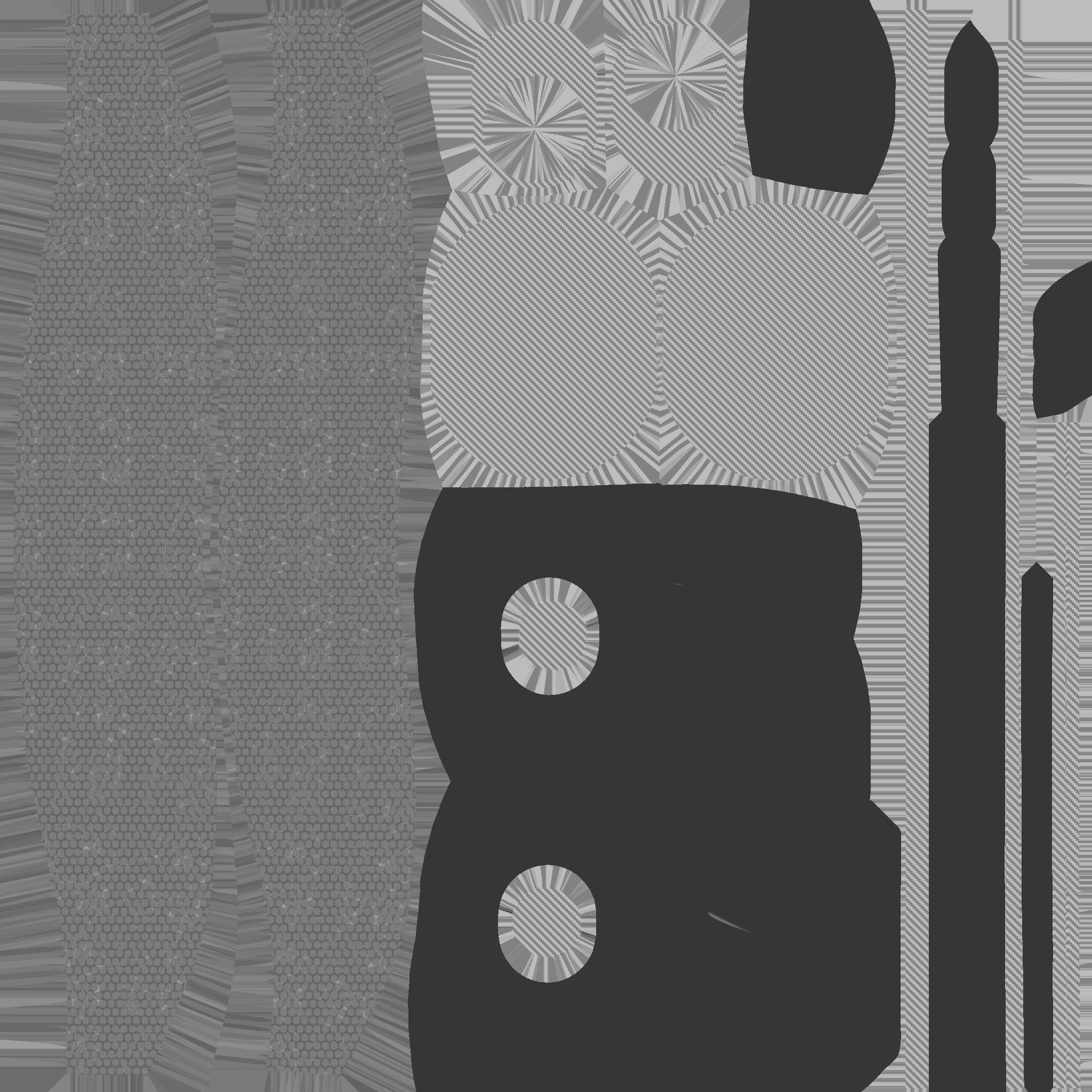 SciFi Glasses H04 Black Grid - Character Design Fashion Low-poly 3D model_30