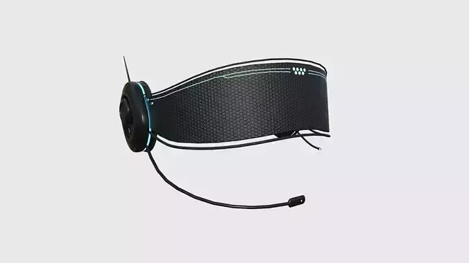 SciFi Glasses H04 Black Grid - Character Design Fashion Low-poly 3D model